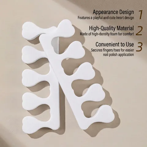 Professional Soft Sponge Toe Separators Heart Shape Finger Spacer Manicure Pedicure Accessories Nail Art Polish Tool Beauty Essentials