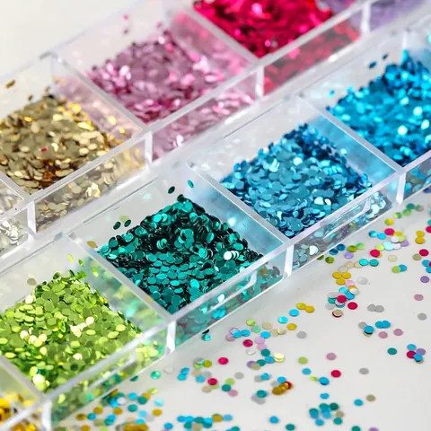 12 Grids Verpakt 1mm Mini Polka Dot Nagelkunst Pailletten Gemengde Meerkleurige Iriserende Glitter Voor DIY Manicure Decoratie Vrouwen Sieraden