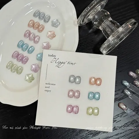 2026 Bubble Kattenoog Nagellak Gel Glitter Glas Kraal Effect Glinsterend Transparant Soak Off UV LED Gel Voor Dames