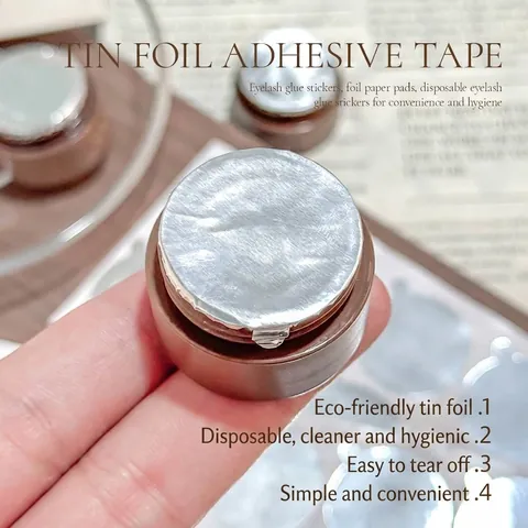 Aluminum Foil Nail Polish Bottle Seal Stickers Light Blocking Self Adhesive Sealing Film For UV Gel Jar Prevention Leakage Nail Art Tools