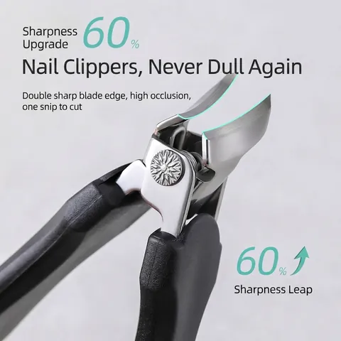 Professional Slanted Nail Clippers For Ingrown Nails Stainless Steel Large Opening Nail Nipper For Thick Nails Manicure Tools