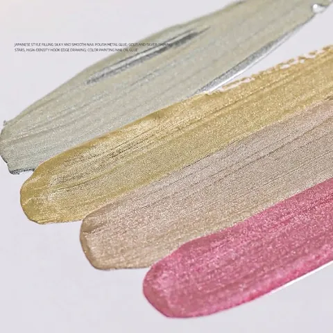 Japanese Style Mirror Metallic Nail Art Gel Silk Texture UV LED Soak Off Nail Painting Gel For Drawing Design Manicure