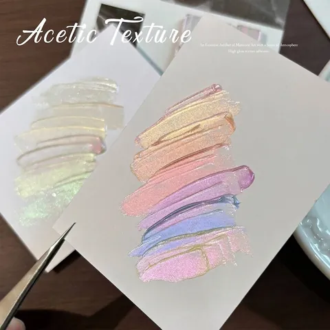 Mermaid Pearl Texture Nail Gel Palette High-Gloss Satin Finish Professional 3D Relief Dabbing Gel For Women Nail Art Professional DIY Nail Gel Set