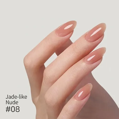 Gel de Base de Construction Multifonctionnel Vernis Gel Gelée Rose Nude Translucide Renforcement des Ongles Auto-nivelant pour Manucure Professionnelle Nail Art Femme