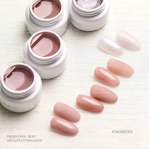 Vernis à Ongles en Gel Japonais en Pot Texture Crème Soyeuse Imperméable Série Nude Nail Art Soak Off Gel UV LED