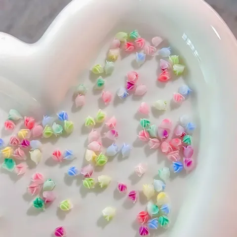 Japanse Zoete Tulpen Nail Art Versieringen 3D Hars Bloemknoppen Macaron Gemengde Kleuren DIY Nagel Sieraden Accessoires Voor Vrouwen