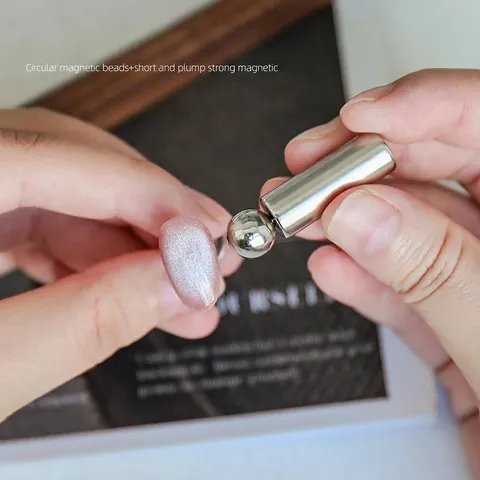 Professioneller Doppelkopf Nagel Katzenauge Magnetstift Eisen Galvanisiert Starker Magnetisches Werkzeug Für DIY Maniküre Nagelstudio