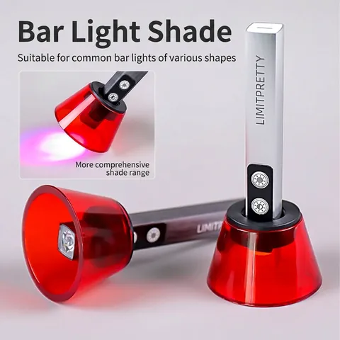 Professional Nail Lamp Light Blocking Shield Red Translucent Plastic UV Blue Light Protection Shield For Handheld Nail Lamps Eye Protection Tool