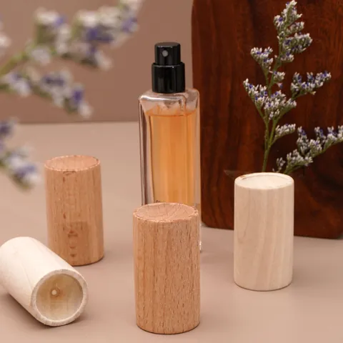 Cylindrical Solid Wood Essential Oil Diffuser Base Beech Walnut Aromatherapy Diffusing Wood Natural Desktop Decoration For Home Office Fragrance Accessories