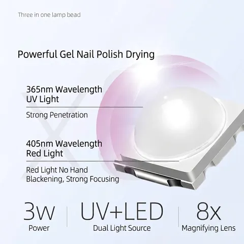 Portable Handheld UV LED Nail Lamp Mini Nail Dryer For Gel Curing Timer USB Rechargeable Macaron Color Manicure Tool
