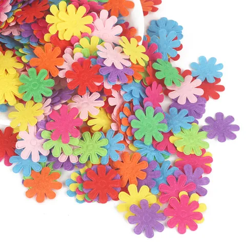 Veelkleurige Vilt Vormen DIY Handgemaakte Craft Patchwork Voor Kleding Tas Sieraden Accessoires Bloem Ster Hart Cirkel Decor