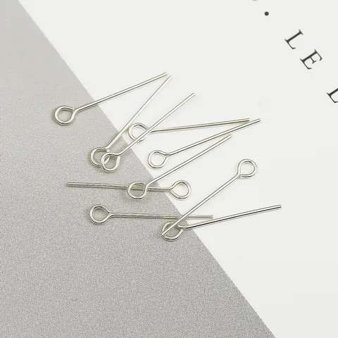 925 Sterling Silber Ösennadeln Schmuckzubehör DIY Handgemachtes Zubehör Für Ohrringe Haarnadeln Kopfschmuck Vintage Silber Ösennadeln
