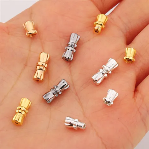 DIY Jewelry Making Findings Copper Electroplated Screw Clasps Necklace Bracelet Beaded Connector Barrel Peanut Jewelry Clasp