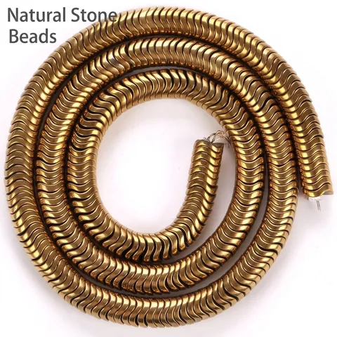 6mm Wave Shaped Spacer Beads Hematite Natural Stone DIY Jewelry Making Findings Electroplated Glossy Matte Color Stone Beads