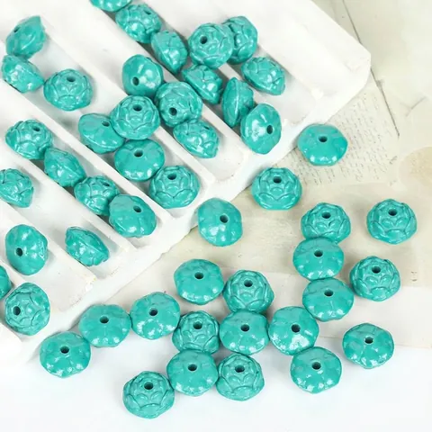 Synthetic Turquoise Loose Beads For DIY Jewelry Making Polished Stone Beads Pumpkin Rose Barrel Peanut Shape Beaded Accessories