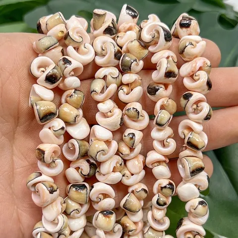 Natural Red Mouth Conch Shell Beads Spiral Shell Charms For DIY Jewelry Making Necklace Bracelet Hairpin Accessories