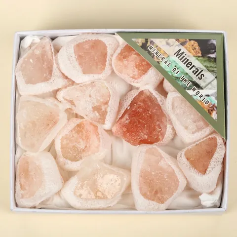 Confezione Regalo di Minerali Grezzi di Sale Roccioso Naturale Esemplare di Pietra di Agata per Arredamento Casa e Ufficio