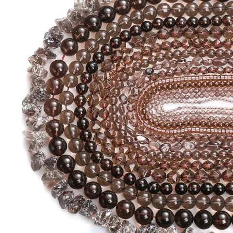 Cuentas Sueltas de Cuarzo Ahumado Natural Facetadas Irregulares Para Accesorios de Creación de Joyas DIY Collar Pulsera Artesanal Cuentas de Piedra