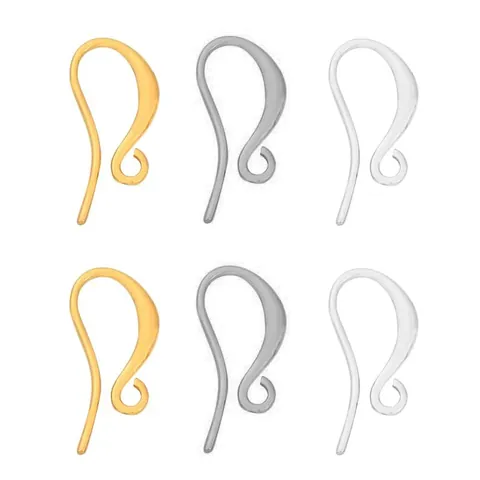 Crochets d'Oreilles en Cuivre pour Fabrication de Bijoux DIY Fournitures pour Boucles d'Oreilles Électroplaquées Mode Simple pour Boucles d'Oreilles en Perles