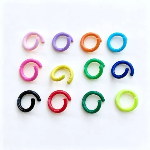 Handmade DIY Colorful Open Jump Rings Painted Iron Split Rings For Jewelry Making Keychain Connection Accessories