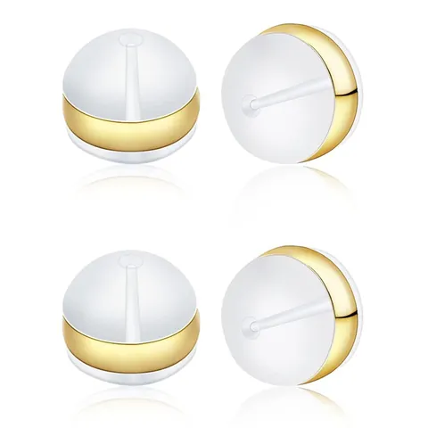Hamburger Shaped Silicone Earring Backs Copper Electroplated DIY Jewelry Making Findings Soft Clear Earring Plugs Accessories For Studs