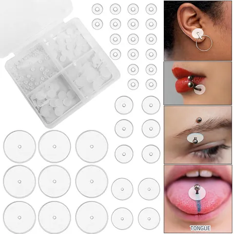 Clear Silicone Earring Pads Anti Friction Piercing Spacers For Ear Studs Round Soft Comfort Backs Jewelry Making Findings