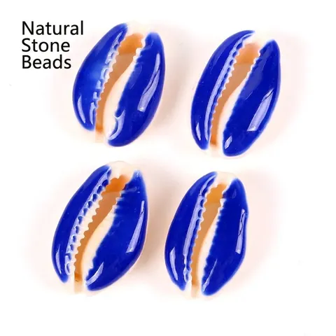Natural Cowrie Shell Beads With Colorful Printed Enamel Patterns For DIY Jewelry Making Bracelet Necklace Accessories For Women Men