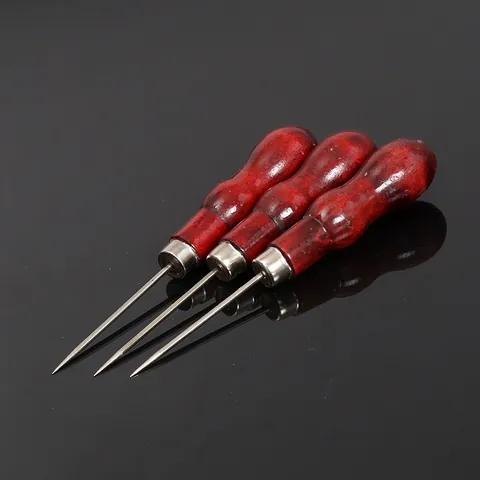 Alêne Manuelle en Bois Forme Double Gourde pour Réparation de Chaussures et Travail du Cuir Accessoire Couture DIY