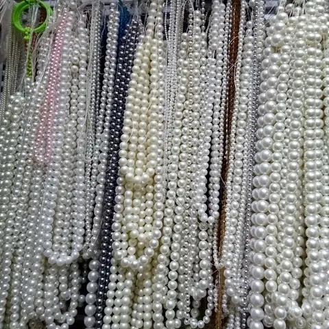 Artificial Pearl Round Beads For Jewelry Making Through Hole White DIY Bracelet Necklace Accessories