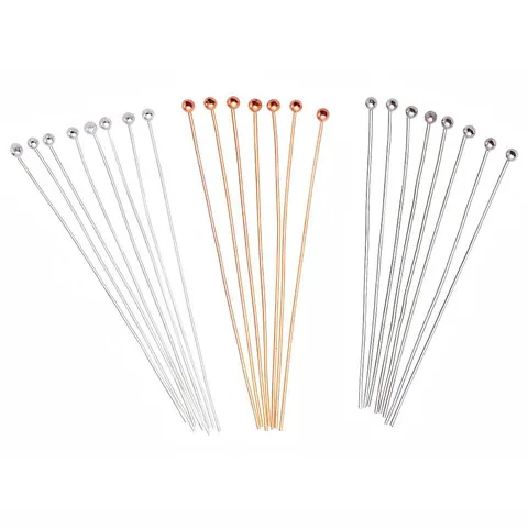 Copper Ball Head Pins DIY Jewelry Making Findings Ball Pins For Beading Handmade Headpins Crafts Accessories Jewelry Pins