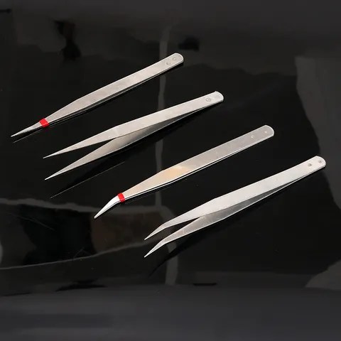 Pinzette di Precisione in Acciaio Inossidabile Multifunzionali per Accessori Fai da Te Gioielli Strumenti Fatti a Mano Extension Ciglia Bellezza Accessori