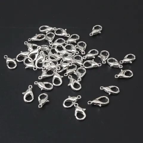 DIY Jewelry Making Accessories Zinc Alloy Lobster Clasp Connectors For Handmade Bracelet Necklace Findings Multiple Sizes Multi Color