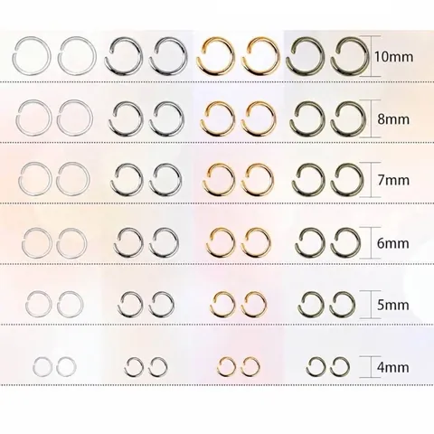 Iron Open Jump Rings For Jewelry Making DIY Handcraft Findings Connection Rings Connectors Bracelet Necklace Accessories Supplies