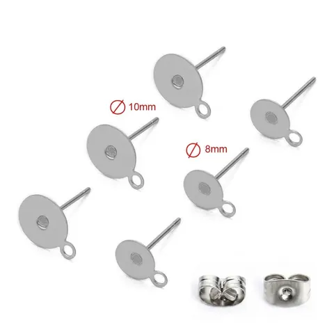 IJzeren Platte Pad Oorstekers Met Oogje En Vlinder Oorbel Achterkant Set Verguld DIY Sieraden Maken Benodigdheden Oorknopjes Bases
