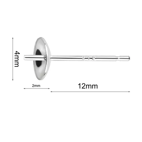 Kupfer DIY Schmuckherstellung Zubehör Ohrringnadeln Schalentabletts Gold Silber Vergoldete Ohrstecker Mit 925 Sterlingsilber Stift Für Perlenohrring Basis