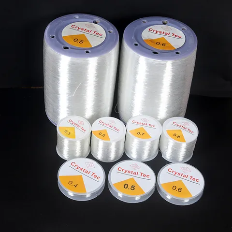 Transparent Elastic Crystal Thread Clear Stretchy Beading Wire For Bracelet Jewelry Making Abrasion Resistant Craft Cord