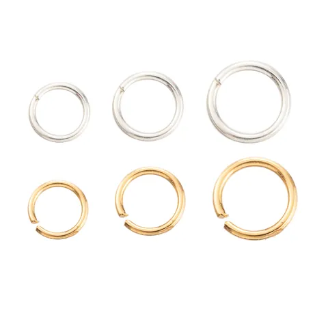 DIY Jewelry Making Findings Copper Open Jump Rings Connector For Earrings Bracelet Necklace Silver Gold Rose Gold Plated Accessories