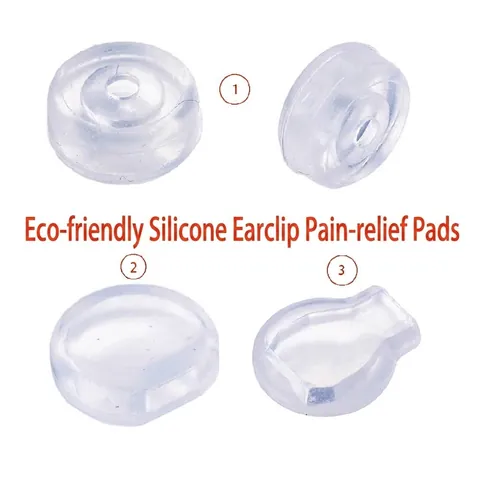 Hochwertige Silikon Ohrring Clip Pads Schmerzhemmend Rutschfest Transparent Dichtungen Für Schrauben Feder Clip-on Ohrring Konverter DIY Schmuckzubehör