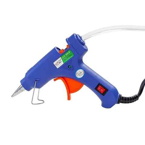 Professional 20W Hot Melt Glue Gun With Power Switch Blue Electric Mini Heating Tool For DIY Jewelry Making Arts Crafts 7mm Glue Sticks