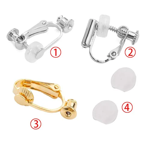Copper Earring Converter For Non-Pierced Ears U-Shaped Screw Ear Clips DIY Finding Jewelry Accessories Gold Silver Plated Component