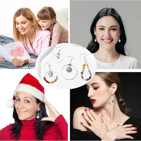 Metal Round Teardrop Earring Hoops DIY Jewelry Making Findings Electroplated Circle Waterdrop Earring Making Material