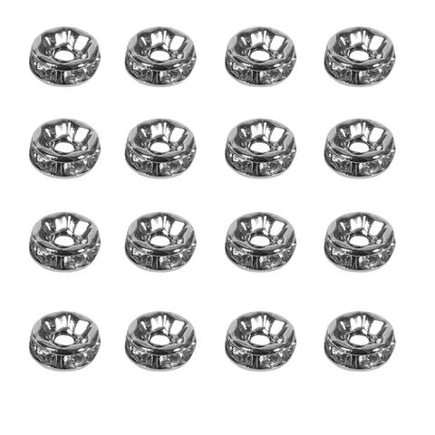 6mm Ronde Zirconia Rondelle Afstandskralen Koper 18K Verguld DIY Sieraden Accessoire Componenten Voor Armband Ketting Maken