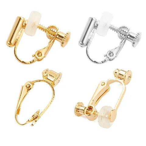 Copper Electroplated Earring Converters For Non-Pierced Ears Adjustable Spiral Ear Clip DIY Jewelry Findings Accessories