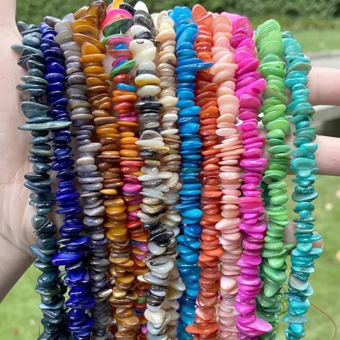 Bohemian Colorful Shell Crushed Stone Semi-finished Beads DIY Jewelry Making Accessories Strand Loose Beads For Necklace Bracelet Handmade Findings