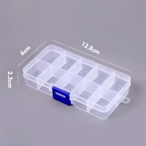 Transparent Plastic Jewelry Storage Box Multi-Grid Removable Grid Organizer Case For Beads Fishing Gear Component Tool Case