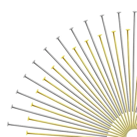 DIY Handcrafted Beading Material Metal Accessories T Pins Head Pins For Jewelry Making Earrings Necklace Pendant Connection Jewelry Findings