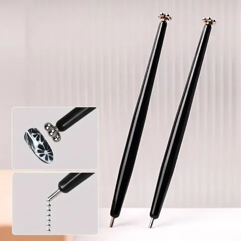 Double Ended Nail Magnet Pen For Cat Eye Effect And Steel Bead Suction Professional 3D Magnetic Dotting Tool For Nail Art DIY Salon