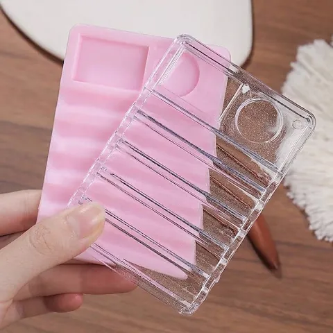 Multipurpose Crystal Acrylic Nail Art Pen Holder Palette Mixing Plate Stand For Manicure Salon Professional Tool Brush Base