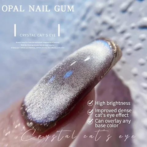 Kristallen Kattenoog Gellak Hoge Dichtheid Magnetische Regenboog Zilver Glitter Nagelgel Voor Professionele Salon DIY Nail Art