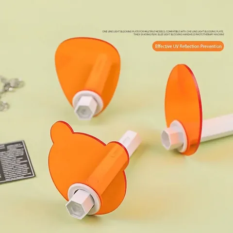 Universal Orange UV Protection Nail Lamp Shading Plate Eye Protection Light Blocking Sheet For Handheld Curing Light Nail Art Tools